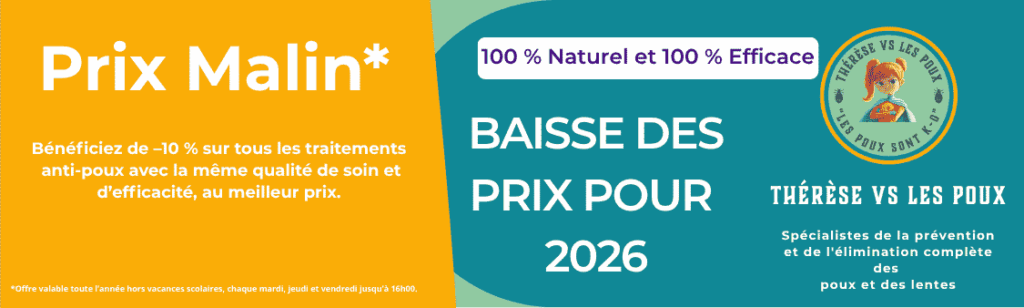 Baisse des prix anti poux 1